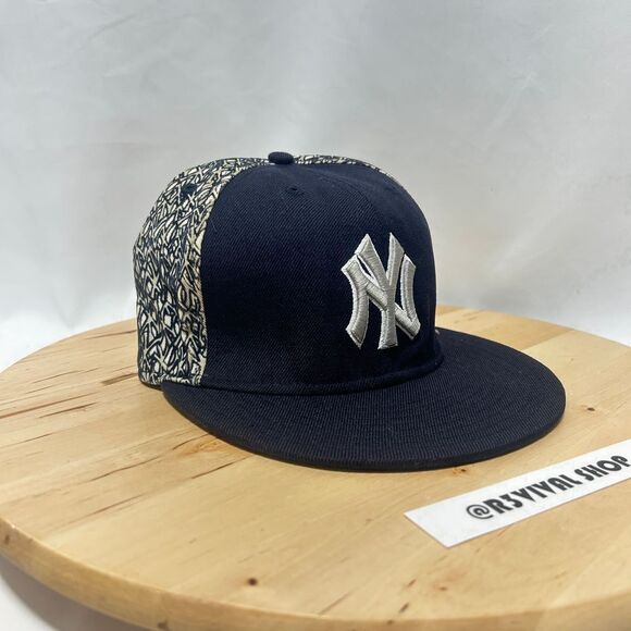 New York Yankees size 7 3/8 Blue New Era 59Fifty Baseball Fitted‎ Hat - Picture 1 of 6